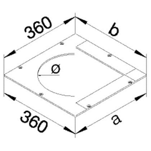 Cadre de montage diam 306mm épais 4mm pour boîte de jonction acier 340 mm-UDM3306R12-4012002238387-HAGER