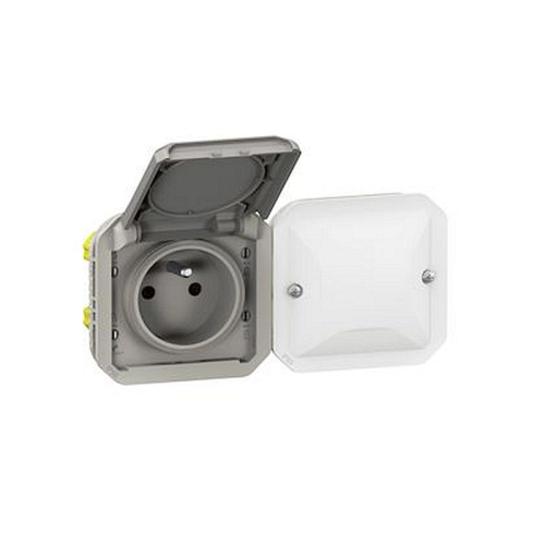 Prise de courant connectée Plexo with Netatmo 2 postes gris-069872L-3414972088770-LEGRAND