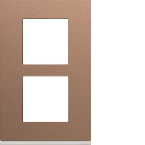 Plaque gallery plastique peint 2 postes verticale 57mm rosé-WXP0522-3250617199858-HAGER