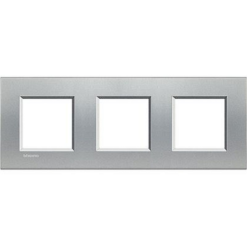 Plaque Livinglight Neutre 2+2+2 modules horizontal ou vertical - Tech-LNA4802M3TE-8005543431153-BTICINO