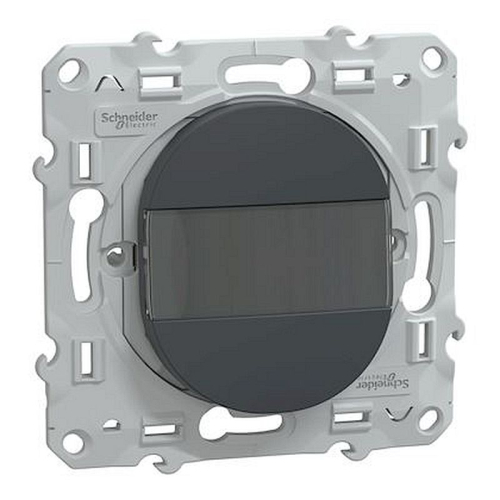 Ovalis - poussoir à fermeture avec porte-étiquette - 10AX - Anthracite-S340266-3606482162273-SCHNEIDER ELECTRIC FRANCE