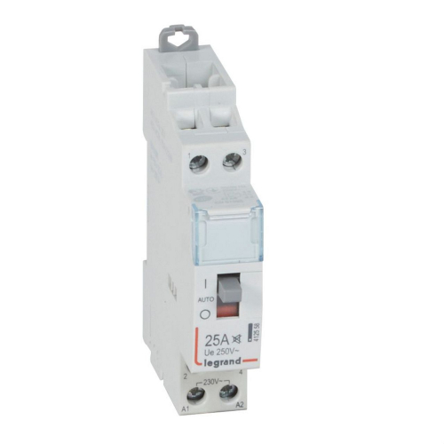 Contacteur de puissance CX³ silencieux bobine 230V~ 2P 250V~ 25A 2F - 1 module-412558-3245064125581-LEGRAND