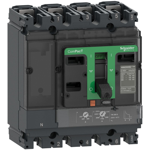 ComPacT NSX250F - disjoncteur - TM-D 200A - 4P4D - 36kA - montage fixe-C25F4TM200-3606481997593-SCHNEIDER ELECTRIC FRANCE