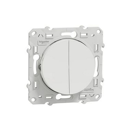 Odace, double poussoir Blanc, à vis, connexion rapide-S520216-3606480318153-SCHNEIDER ELECTRIC FRANCE