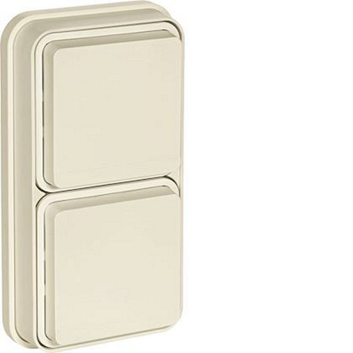 cubyko Prise double verticale 2P+T encastré blanc IP55-WNE132B-3250617173322-HAGER