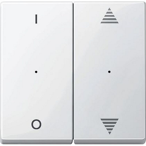 KNX M-Plan - commande double - marquage O/I+double flèche - blanc pol. brill.-MTN619519-3606485099576-SCHNEIDER ELECTRIC FRANCE