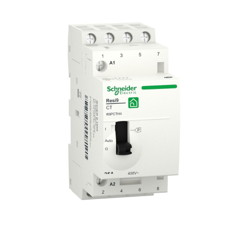 Resi9 - contacteur heures creuses - 4NO - 25A - commande manuelle-R9PCTH4-3606489520656-SCHNEIDER ELECTRIC FRANCE