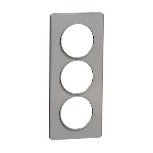 Odace Touch, plaque Alu 3 postes verticaux entraxe 57mm-S530816-3606480391873-SCHNEIDER ELECTRIC FRANCE