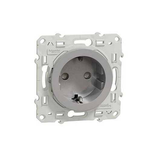 Odace, prise de courant 2P+T Alu, standard allemand, à vis, connexion à vis-S530057-3606480386268-SCHNEIDER ELECTRIC FRANCE