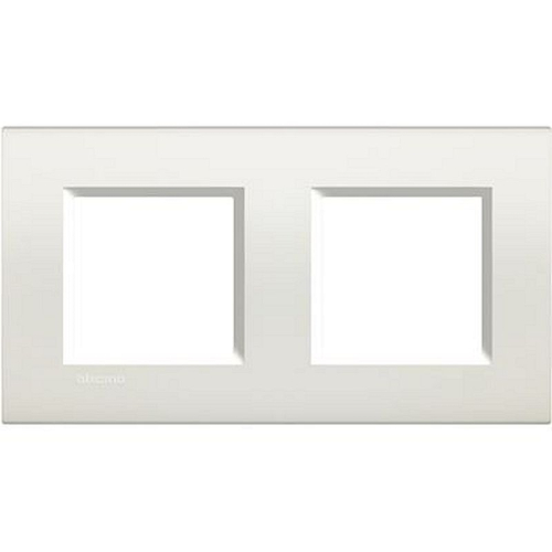 Plaque Livinglight Neutre 2+2 modules horizontal ou vertical - Blanc-LNA4802M2BI-8005543430323-BTICINO