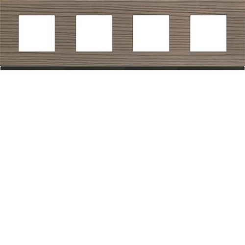 Plaque gallery 4 postes horizontale 71mm matiere grey wood-WXP4814-3250617196574-HAGER