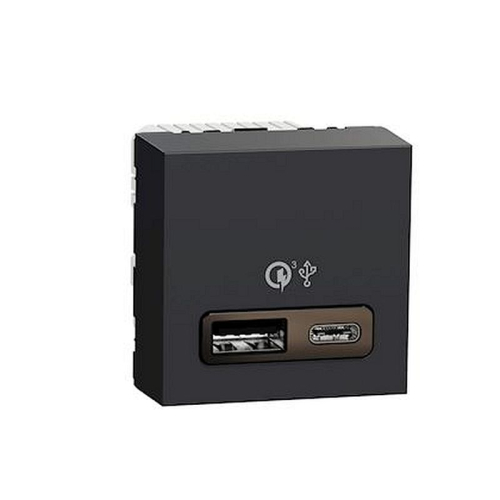 Unica - prise chargeur USB double - rapide 18W - 3,4A type A+C - 2 mod - anthra-NU301954-3606481806932-SCHNEIDER ELECTRIC FRANCE