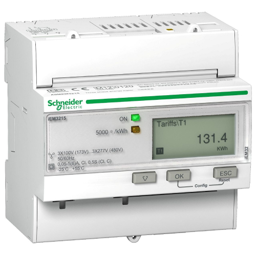 Acti9 iEM - compteur d'énergie tri - TI - multi-tarif - MID-A9MEM3215-3606480481550-SCHNEIDER ELECTRIC FRANCE