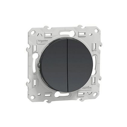 Odace, double poussoir Anthracite, à vis, connexion rapide-S540216-3606480706899-SCHNEIDER ELECTRIC FRANCE