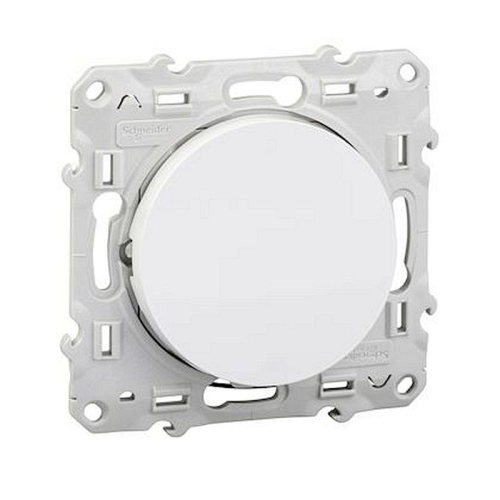 Odace, poussoir lumineux Blanc, 10 A, à vis, LED bleu 0,15 mA localisation-S520276-3606480318177-SCHNEIDER ELECTRIC FRANCE