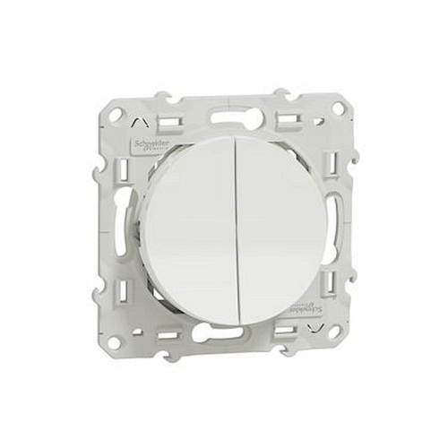 Odace, va-et-vient + poussoir Blanc, 10 A-S520285-3606480318078-SCHNEIDER ELECTRIC FRANCE