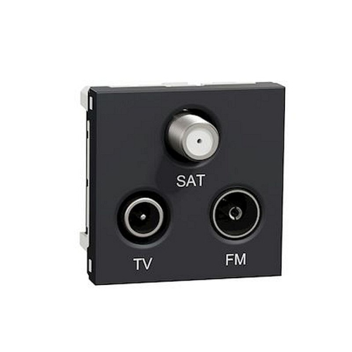 Unica - prise TV + FM + SAT - 2 mod - Anthracite - méca seul-NU345054-3606489467791-SCHNEIDER ELECTRIC FRANCE