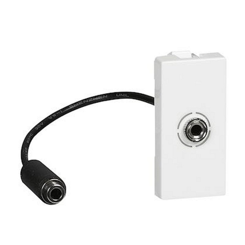 Prise Jack femelle 3,5mm préconnectorisée Mosaic 1 module - blanc-078779-3245060787790-LEGRAND