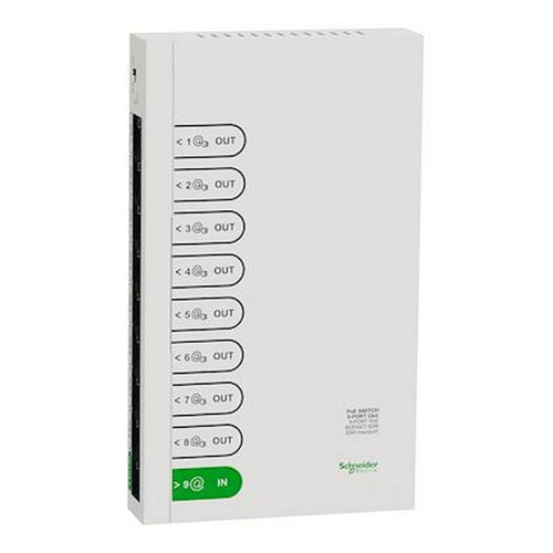 Resi9 SWITCH ETHERNET 9 PORTS, 8 PORTS 1GBIT POE 30 W MAX, BUDGET TOTAL 92 W-R9H9SWP92-3606482140561-SCHNEIDER ELECTRIC FRANCE