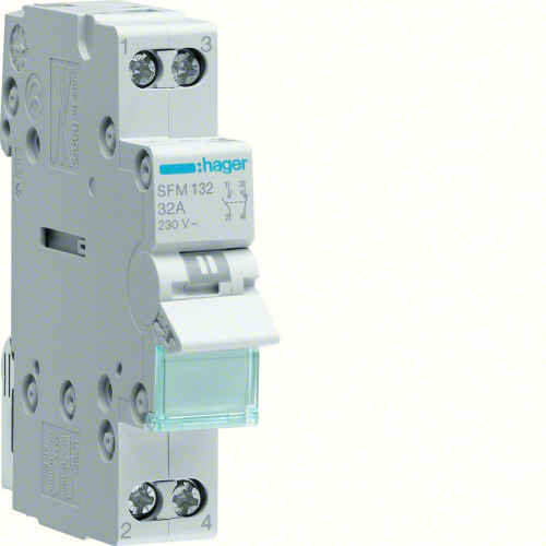 Inverseur modulaire 1 pôle 32A, I-II-SFM132-3250615510877-HAGER