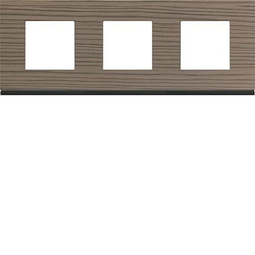 Plaque gallery 3 postes horizontale 71mm matiere grey wood-WXP4813-3250617196567-HAGER