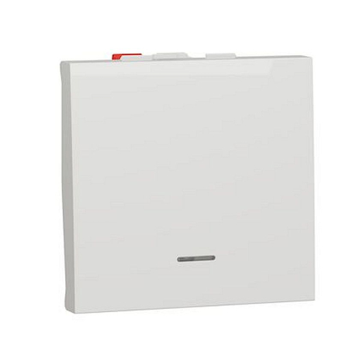 Unica - poussoir lumineux (localisation) - 10A - 2 mod - Blanc antim - méca seul-NU320620N-3606489455293-SCHNEIDER ELECTRIC FRANCE