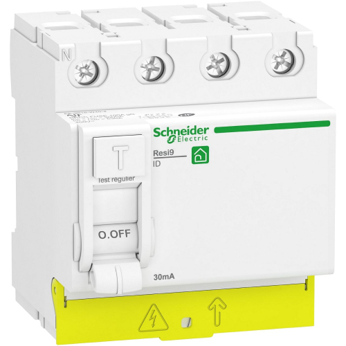 Resi9 - interrupteur différentiel - 4P - 40A - 30mA - Type A - peignable-R9PRA440-3606481176707-SCHNEIDER ELECTRIC FRANCE