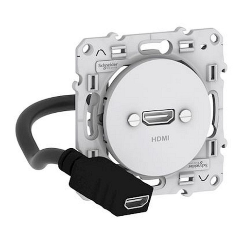 Odace - prise HDMI type A - Blanc - prise femelle / câble femelle à l'arrière-S520462-3606480708534-SCHNEIDER ELECTRIC FRANCE