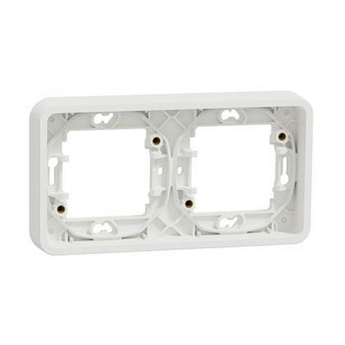 Mureva Styl - Cadre 2 postes horizontal - encastré - IP55 - IK08 - blanc-MUR39101-3606480790027-SCHNEIDER ELECTRIC FRANCE