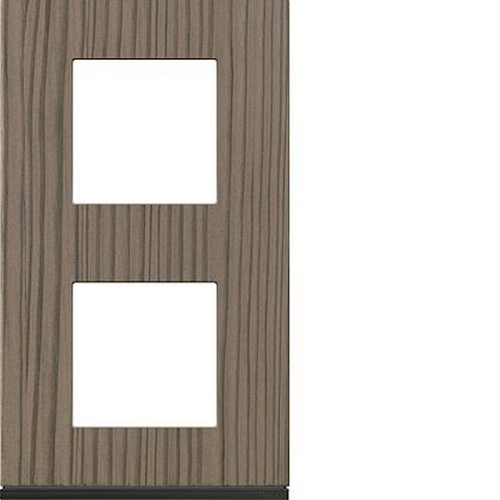 Plaque gallery 2 postes verticale 71mm matiere grey wood-WXP4842-3250617196604-HAGER