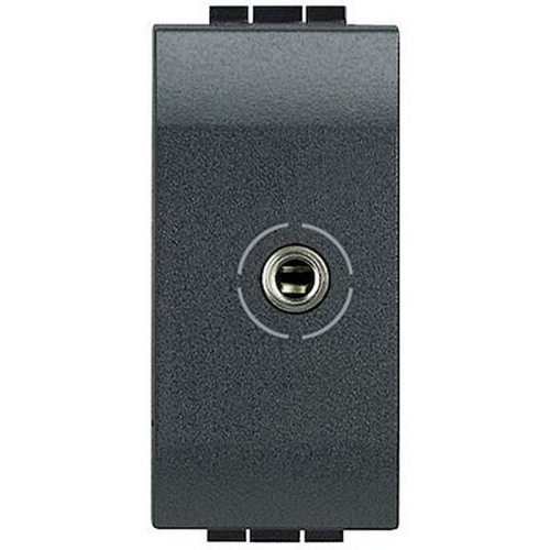 Connecteur jack femelle 3,5mm Livinglight à visser - Anthracite - 1 module-L4280-8005543401446-BTICINO