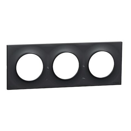 Odace Styl, plaque Anthracite 3 postes horiz./vert. entraxe 71mm-S540706-3606480706752-SCHNEIDER ELECTRIC FRANCE