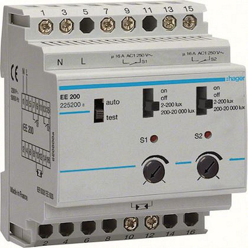 Interrupteur crépusculaire, 2 voies, 20kLux-EE200-3250612252008-HAGER