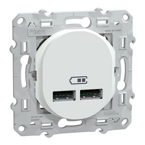 Ovalis - double chargeur USB A+A 10,5W - Blanc-S320407-3606482162853-SCHNEIDER ELECTRIC FRANCE
