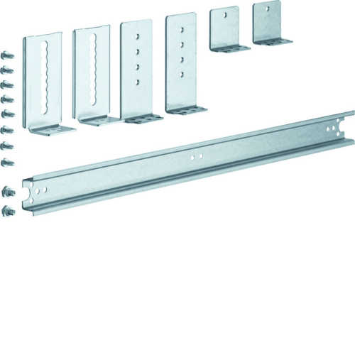 Rail DIN réglable Univers 2 travées pour largeur 500mm-UZ02B3-3250616364202-HAGER