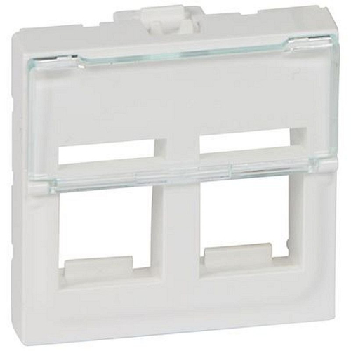 Plastron Mosaic - pour 2 connecteurs Keystone - 2 modules - blanc-078610-3245060786106-LEGRAND