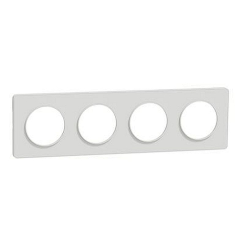 Odace Touch, plaque Blanc 4 postes horiz. ou vert. entraxe 71mm-S520808-3606480318566-SCHNEIDER ELECTRIC FRANCE