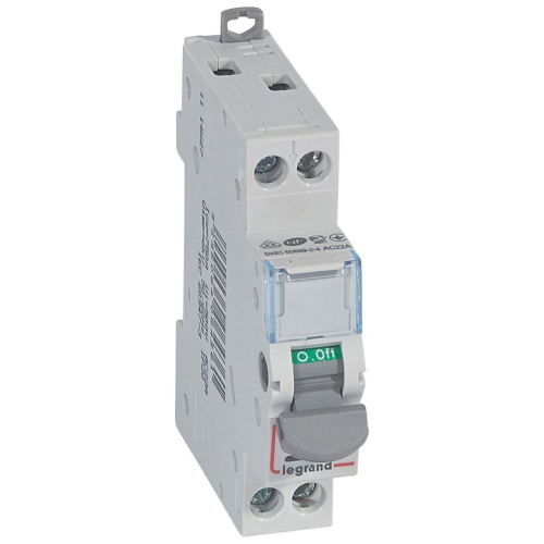 Interrupteur-sectionneur DX³-IS à voyant 2P 400V~ - 20A - 1 module-406436-3245064064361-LEGRAND