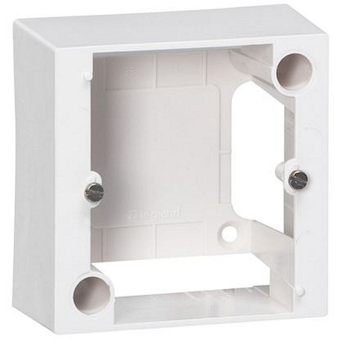 Cadre saillie 1 poste pour montage prise 80x80mm - 82x82x40mm - ivoire-055439-3245060554392-LEGRAND