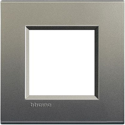 Plaque carrée Livinglight Silk 2 modules - Avenue-LNA4802AE-8005543422465-BTICINO