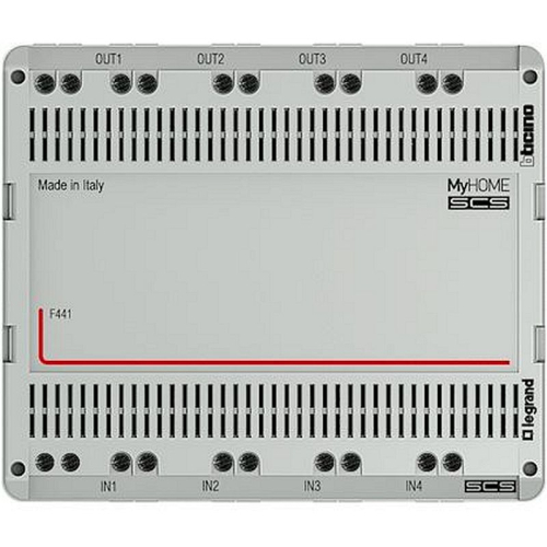 Répartiteur modulaire audio-vidéo BUS 2 fils 4 entreés et 4 sorties - 6 modules-F441-8012199684406-BTICINO