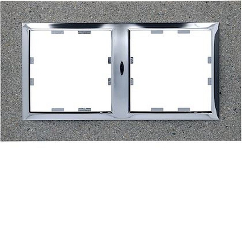 Kallysta épure plaque 2 postes horizontale entraxe71 Béton-WK852-3250617068529-HAGER