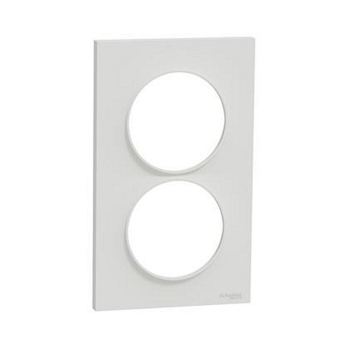 Odace Styl, plaque Blanc 2 postes verticaux entraxe 57mm-S520714-3606480318443-SCHNEIDER ELECTRIC FRANCE