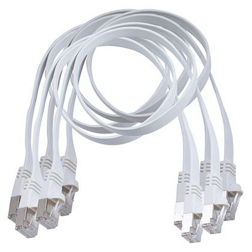 Lot de 5 cordons plats RJ45 FTP Lg 0,5 m-Q166-3660835151666-MICHAUD