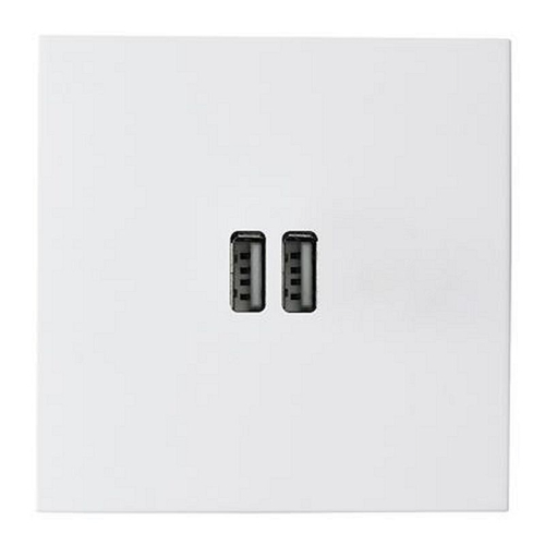 Art d'Arnould univers Epure chargeur double USB 2,4A - blanc satin-67922-3233620679227-ARNOULD