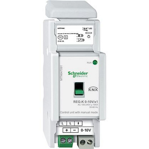 KNX - actionneur pour interfaces 1-10 V - 1 sortie - 16A cos0,6 - 5 pas de 9mm-MTN647091-3606485100043-SCHNEIDER ELECTRIC FRANCE