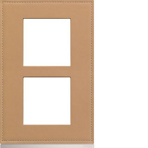 Plaque gallery 2 postes verticale 57mm matiere cord leather-WXP5122-3250617194426-HAGER