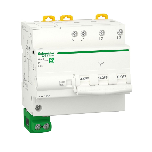 Resi9 - parafoudre - 10kA - 3P+N avec accessoires-R9PL3-3606489520649-SCHNEIDER ELECTRIC FRANCE