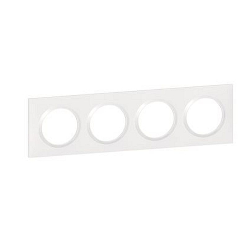 Plaque carrée dooxie 4 postes finition Blanc-600804-3414971019621-LEGRAND