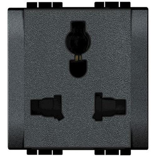 Prise de courant multi standard Livinglight 2P+T - Anthracite - 2 modules-L4139-8005543402405-BTICINO